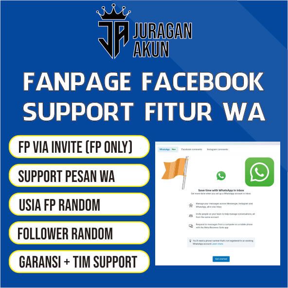 FANPAGE / HALAMAN FACEBOOK FITUR WA (FP Untuk ADS, Blast) (Sudah ada Fitur Inbox WHATSAPP)