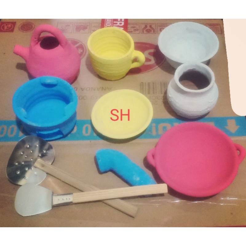 Gerabah Mainan anak Warna/Pasaran Tanah Liat/Gerabah