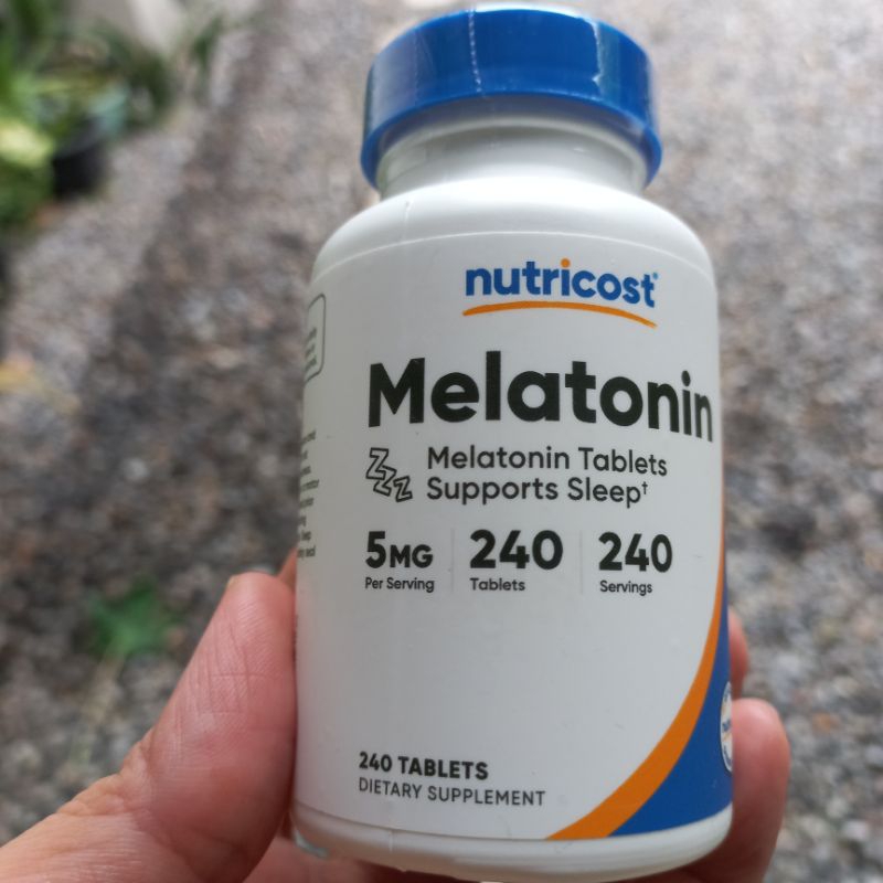 melatonin nutricost 5mg susah tidur nyenyak jetlag asli USA ecer 10 butir