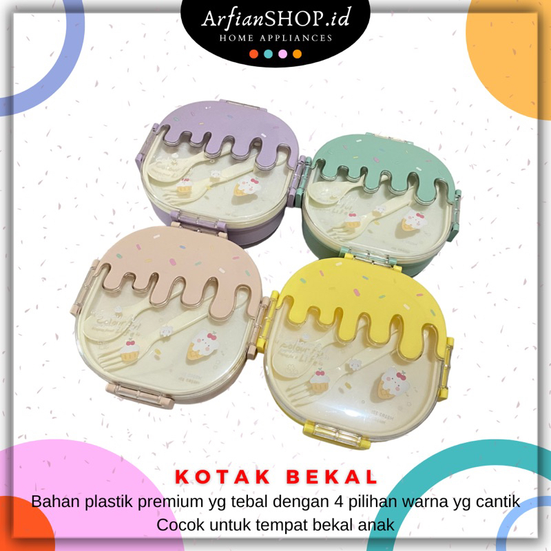 Kotak Bekal Anak / Kotak Makan Anak / Kotak Makan Estetik / Kotak Makan Lucu / Kotak Bekal Bulat