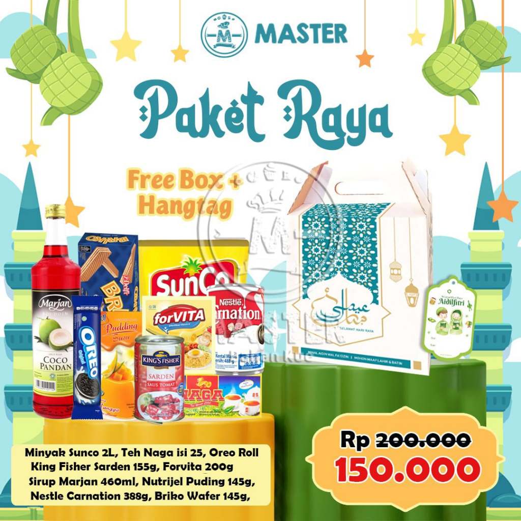 

Paket Sembako Hampers Parcel Lebaran Idul Fitri PAKET RAYA 150k [1 Paket]