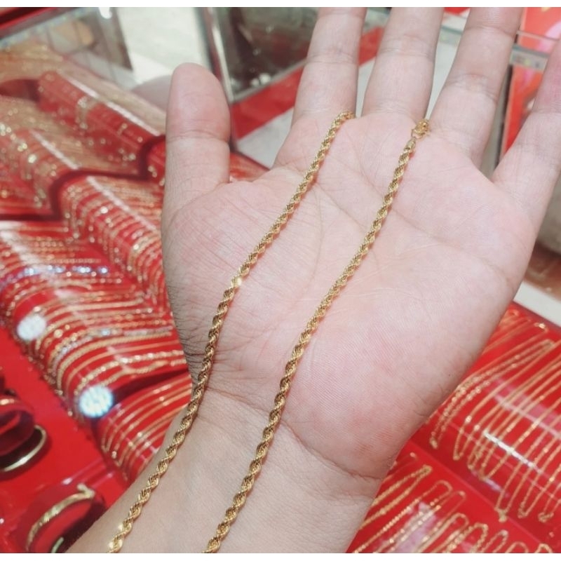 Kalung Wanita Model Tambang Emas Asli Kadar 700