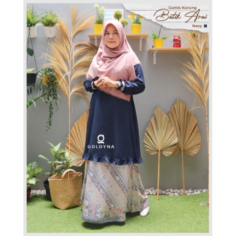 Gamis Arai Batik by Goldyna | Gamis Kurung Khas Melayu | Busui Friendly