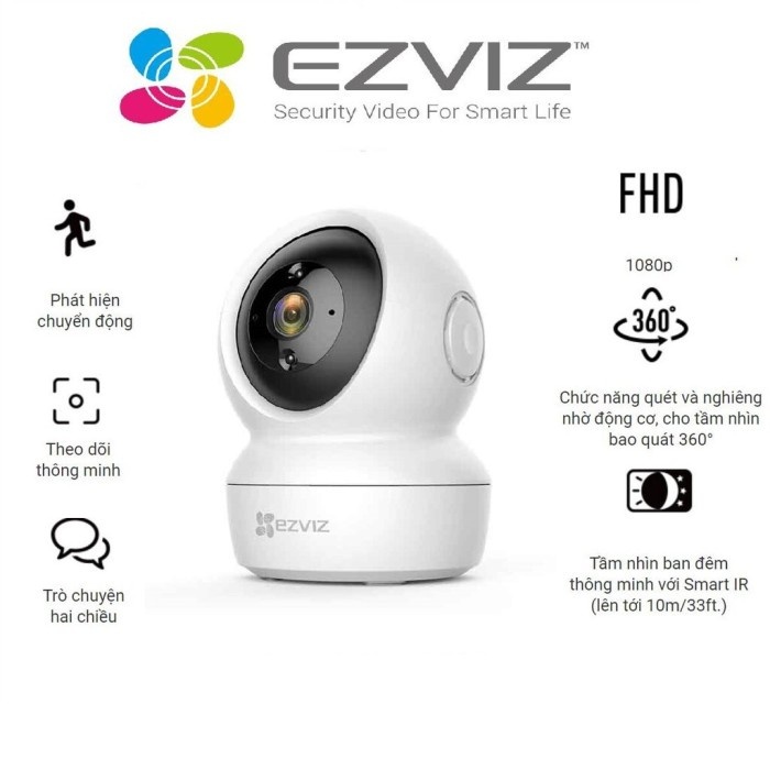 CAMERA CCTV EZVIZ C6N 1080P/2MP WI-FI WIRELESS SMART WIFI INDOOR DAN OUTDOOR