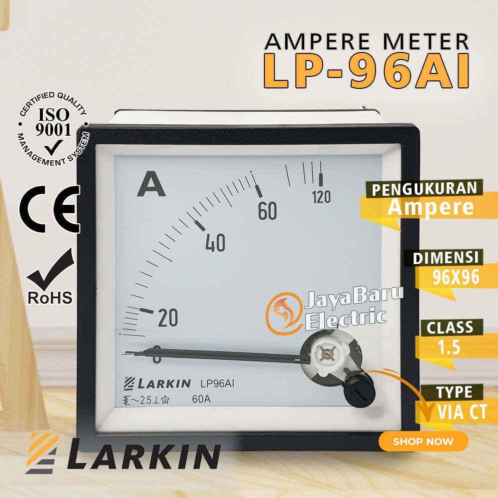 Ampermeter Ammeter Amperemeter Ampere Amper Meter Analog LARKIN LP-96AI