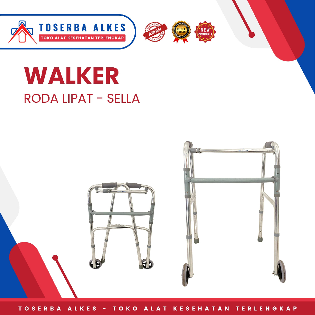 WALKER RODA LIPAT SELLA/ ALAT BANTU JALAN