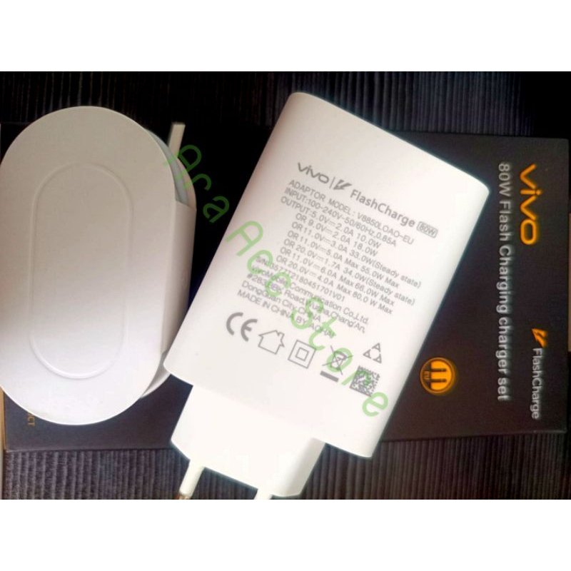 Charger vivo 80 watt Flash Charge Original