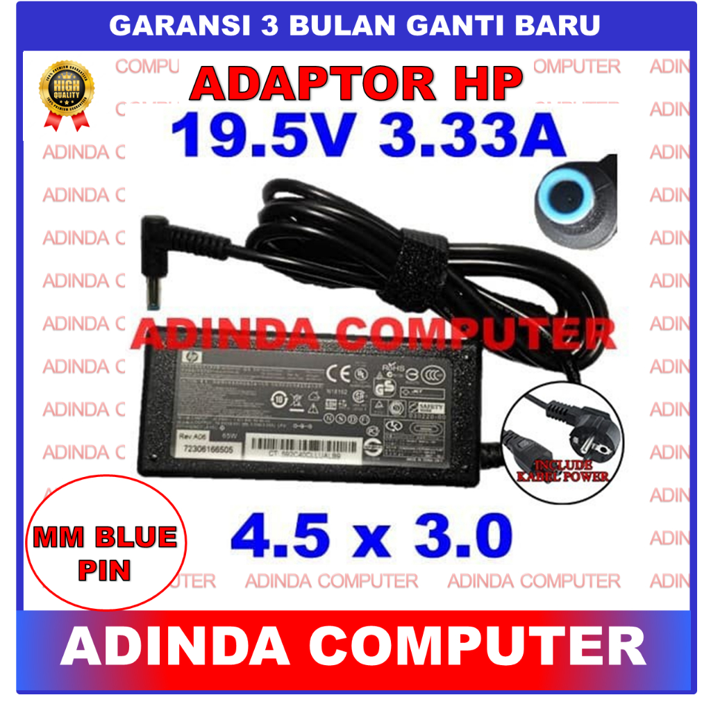 Adaptor Charger HP Pavilion 14-AB034TX LNGVICP3 Spectre X360 ORI