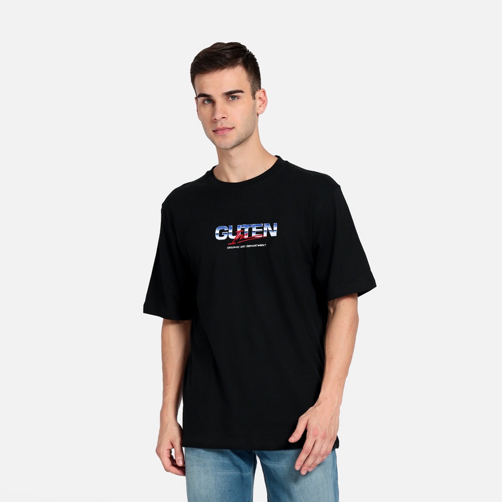 Guteninc - Kaos Hitam Pria Department Black T-shirt