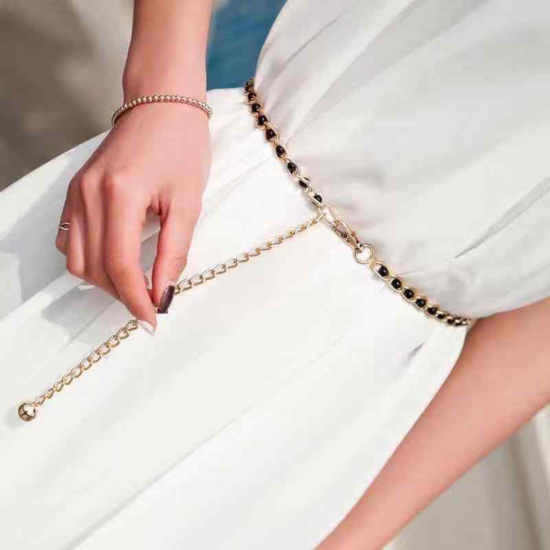 MNMN - Belt Rantai Mutiara Wanita // Belt Mutiara Imitasi // Belt Baju