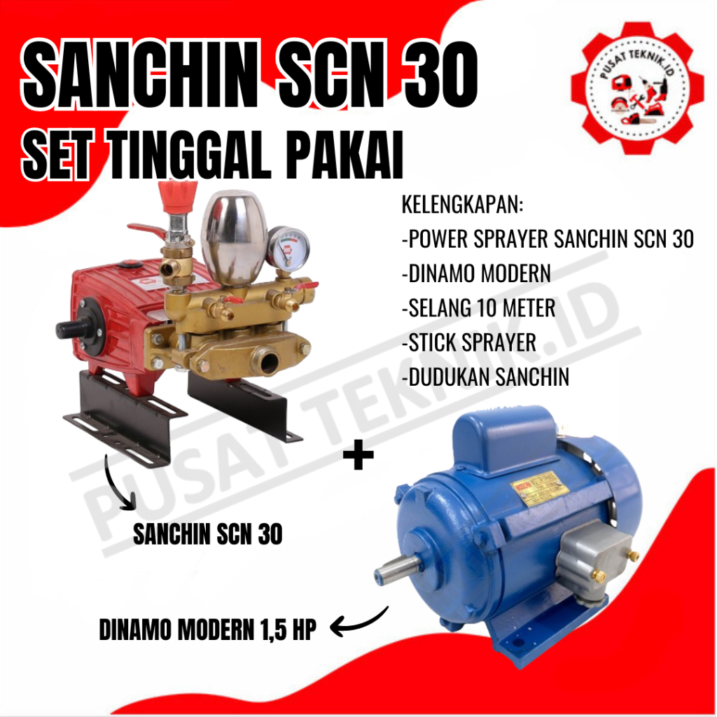 POWER SPRAYER SANCHIN SCN 30 SET DINAMO PRAKTIS MURAH TINGGAL PAKAI