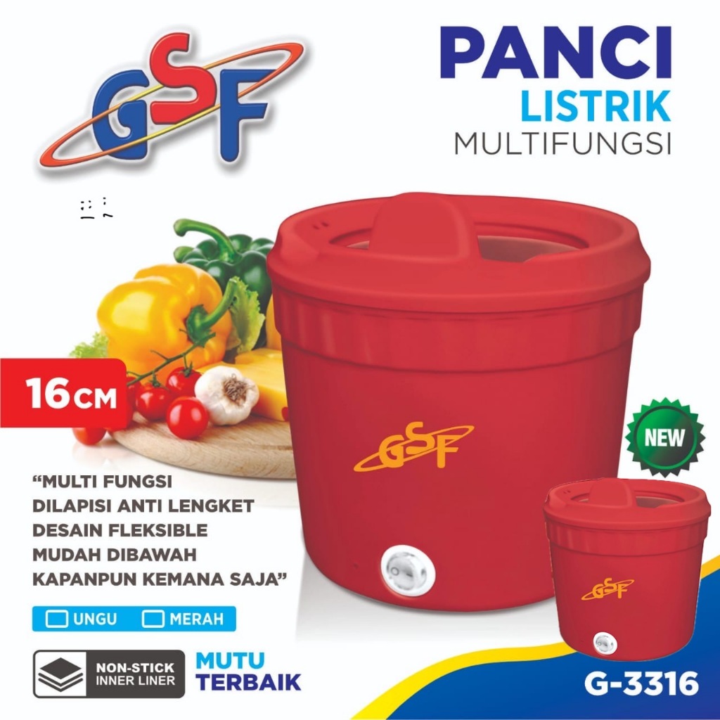 PANCI LISTRIK GSF 3316 / PANCI ELEKTRIK MULTIFUNGSI GSF 3316