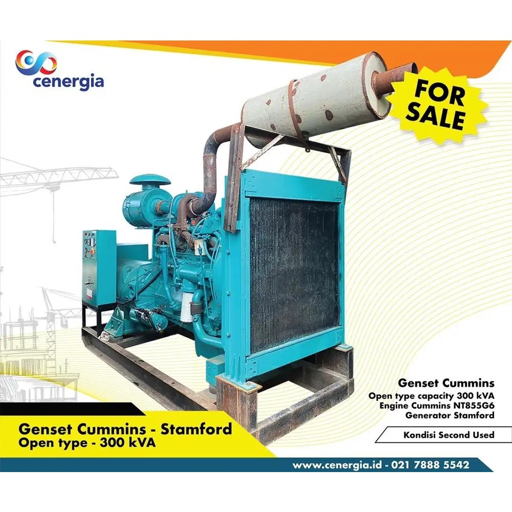 Genset Bekas Cummins 250 kVa Open Termurah