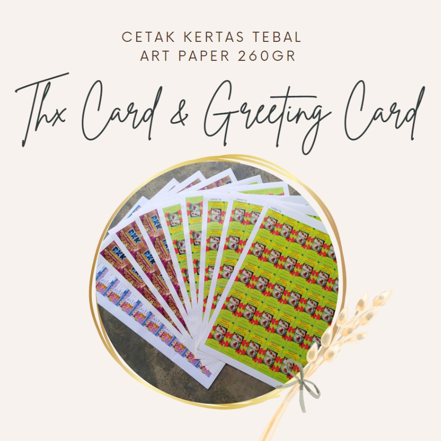 

cetak kertas tebal AP260gr // cetak Thankyou Card // cetak Greeting card