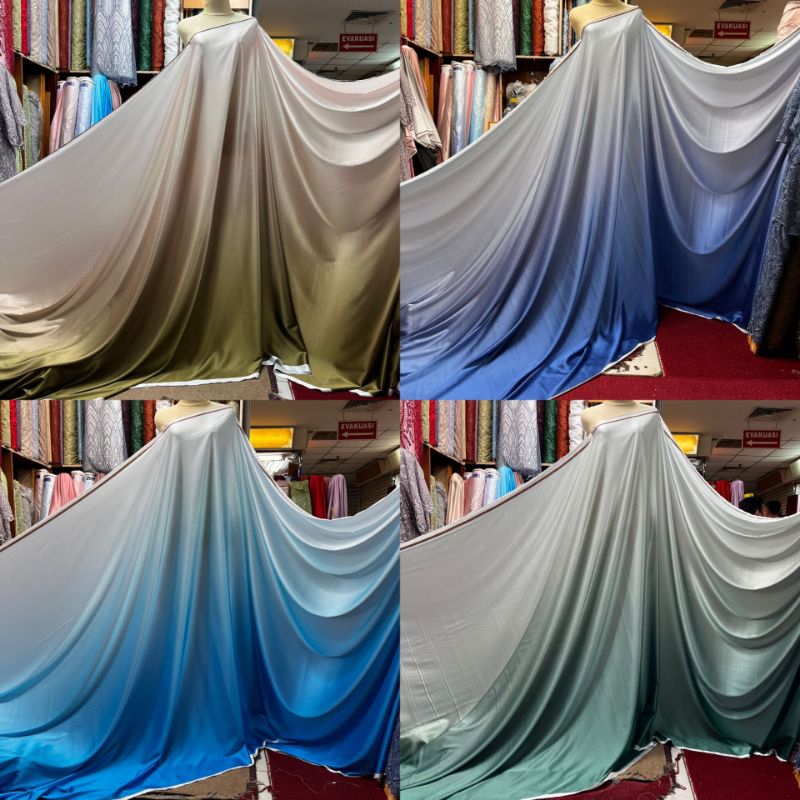 Kain Satin Ombre Gradasi/Arrmany Polos/Ombre Gradasi Premium