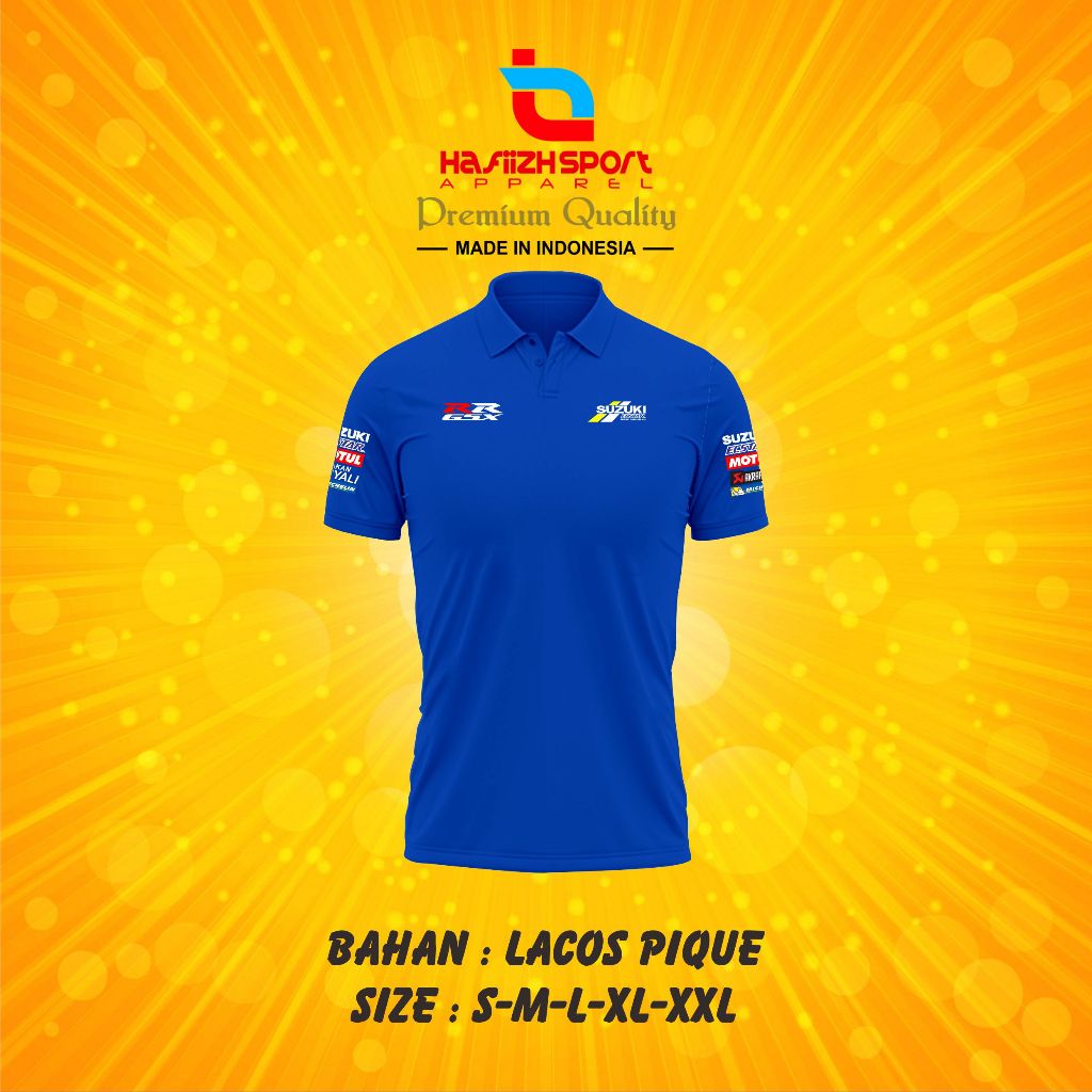 KAOS POLO KERAH MOTOR SUZUKI GSX RR / KAOS SUZUKI ECSTAR GSX R BAHAN PREMIUM