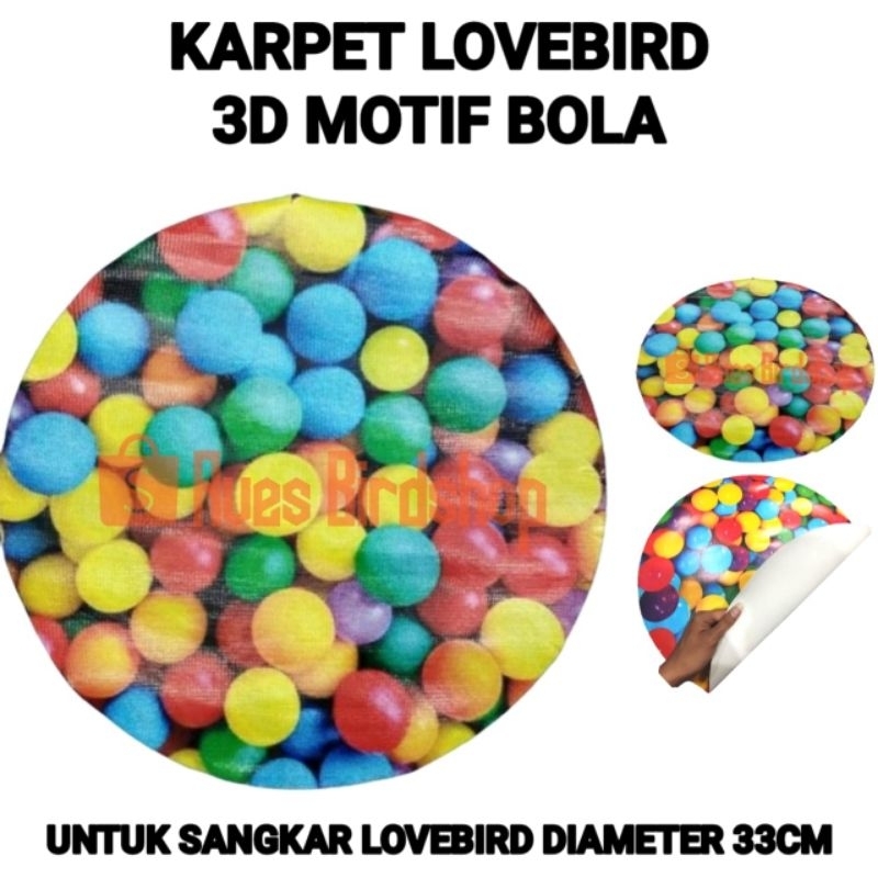 KARPET MOTIF BOLA 3D IMPORT ASLI PERLAK SANGKAR