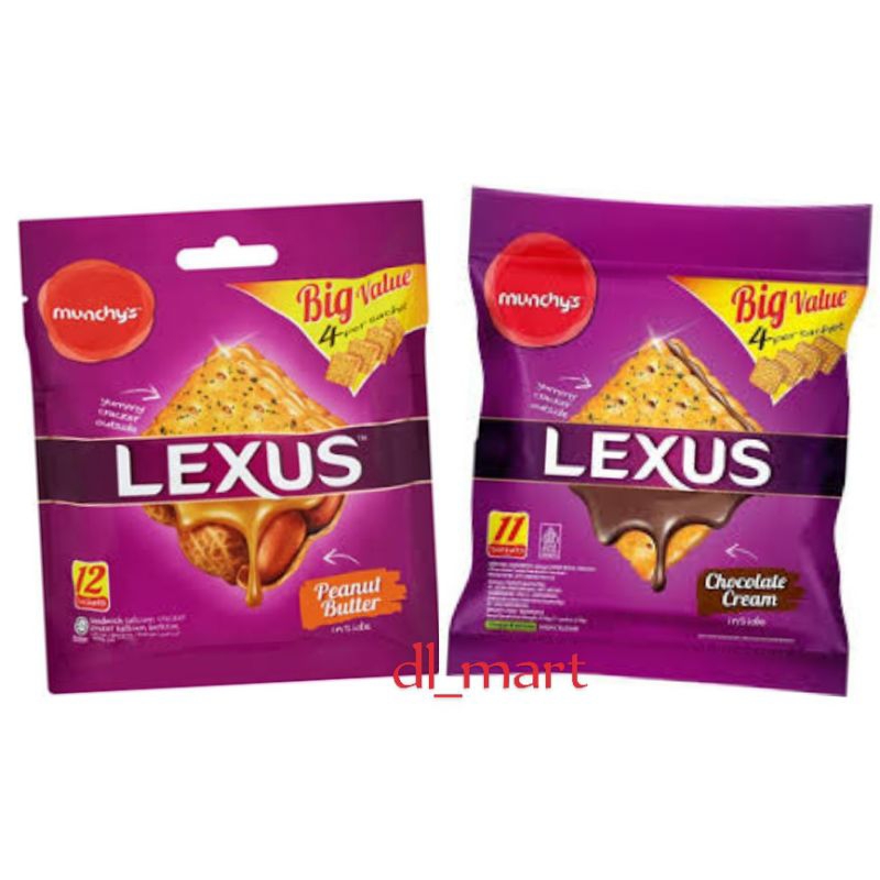 

Munchys Lexus Biskuit Coklat Kemasan Besar 418gr / Lexus Biskuit Kacang 418gr