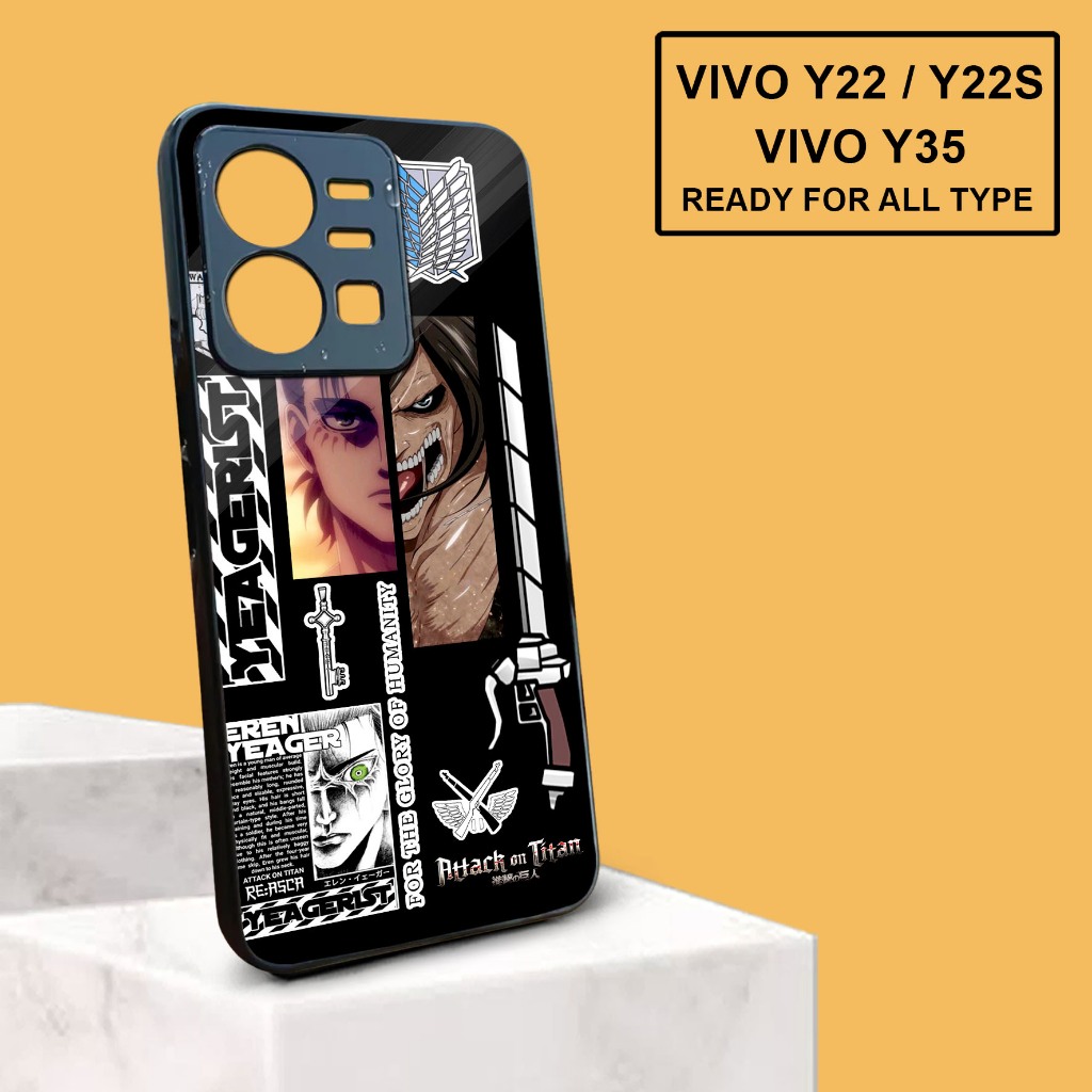 CASE VIVO Y22 VIVO Y22S VIVO Y35 - ( ANIME AOT ) - CASE GLOSSY - CASE HP - CASING HP - SOFTCASE HP -