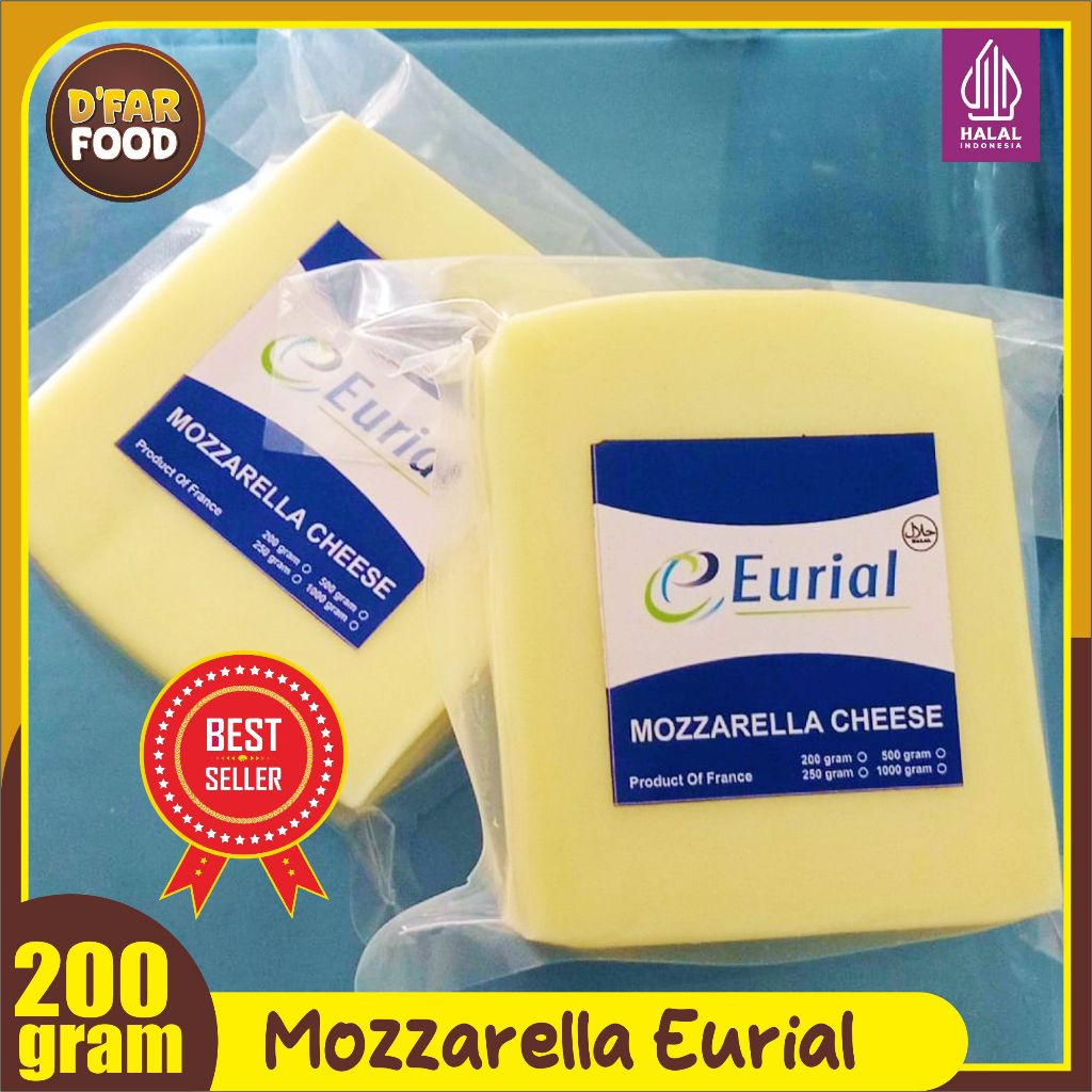 

Keju Mozzarella Eurial 200gr / Eurial Mozzarella Cheese - Keju Mozzarella Repack 200gr