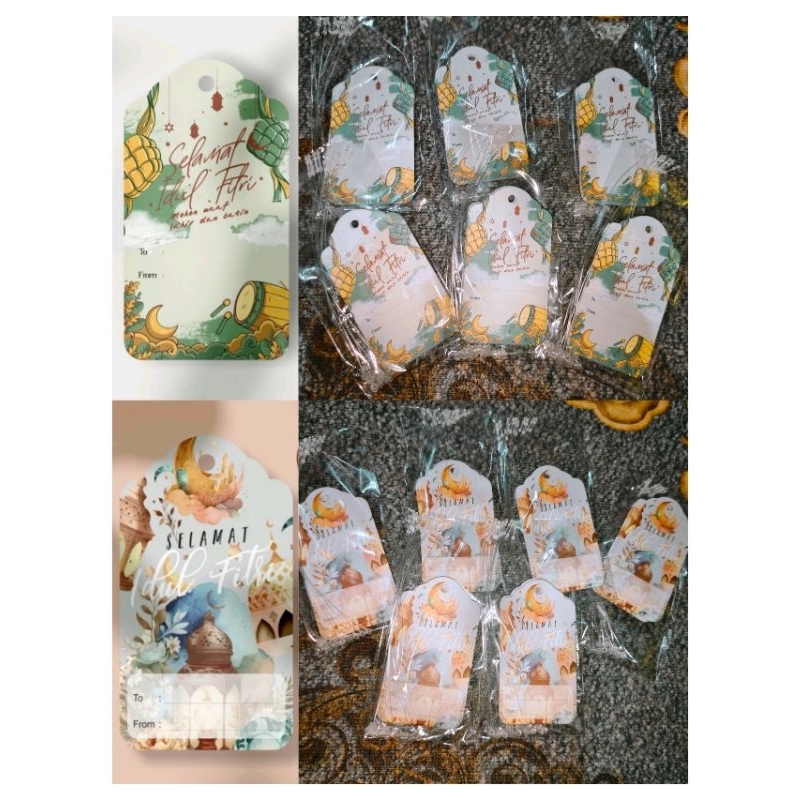 

Hangtag Lebaran Idul Fitri Gantungan Parcel Motif Ketupat Masjid