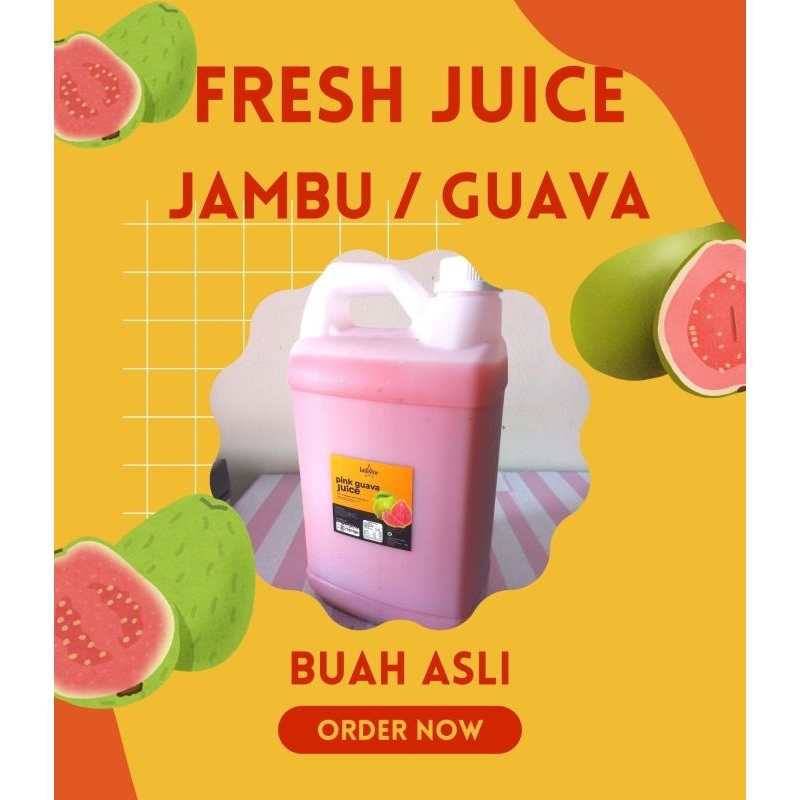 

BALISTAR JUICE 5 Liter Jus Buah JAMBU GUAVA Fresh Juice Low Sugar Tanpa Pengawet