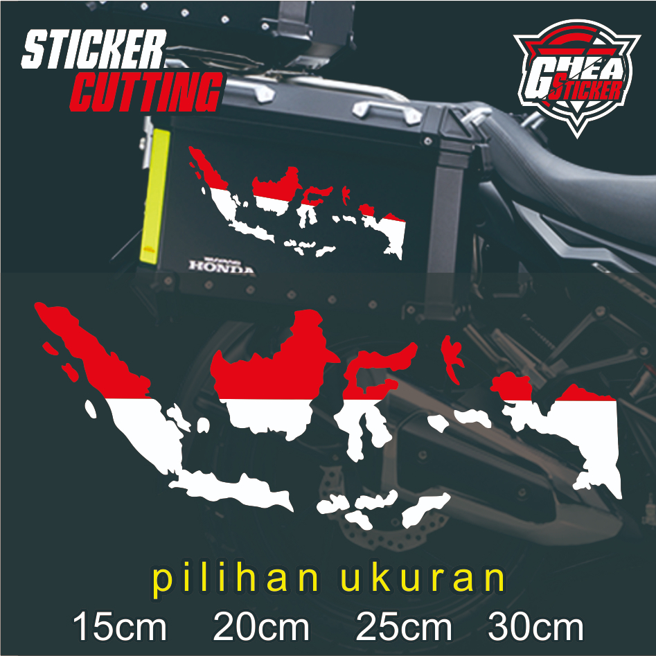 Sticker Cutting PETA INDONESIA Box Touring, Stiker Peta Pulau Indonesia