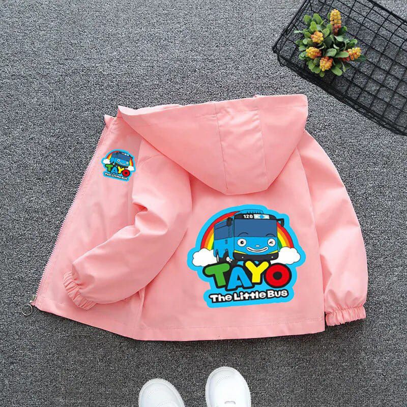 JAKET ANAK BERGAMBAR TAYO BERBAGAI WARNA DAN UKURAN 1 sampai 12 thn