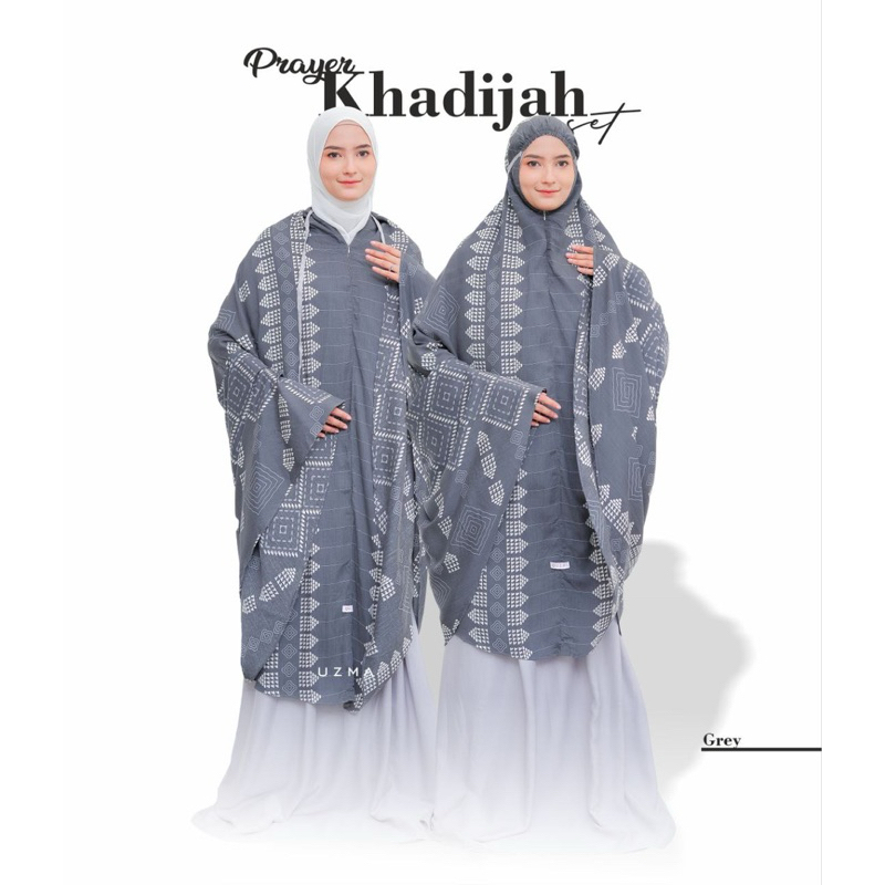 UZMA KHADIJAH PRAYER SET | Mukena Rayon | Rayon motif Premium | Mukena adem