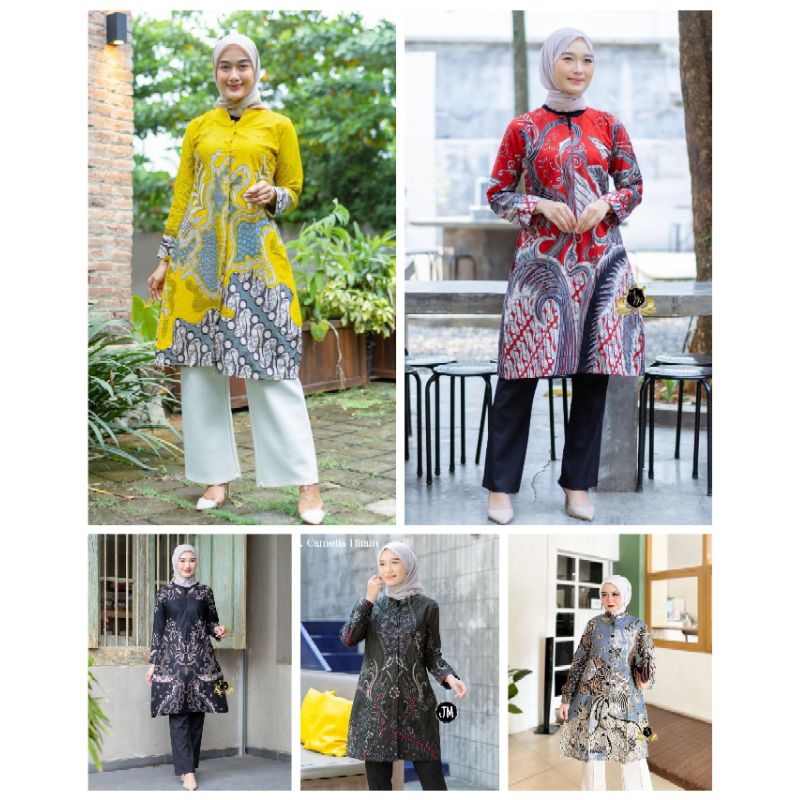 ATASAN BATIK WANITA SERAGAM BATIK TUNIK BUSUI SERAGAM KANTOR SERAGAM BATIK GURU