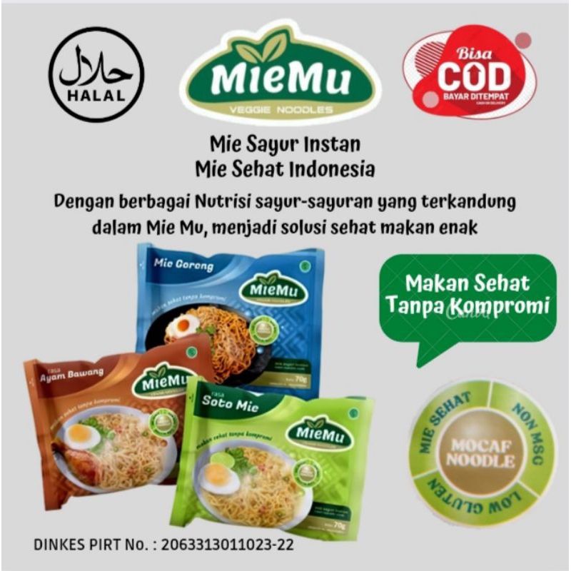 

MieMu Mie Instan Mocaf || Veggie Noodles || Mie Sehat Indonesia