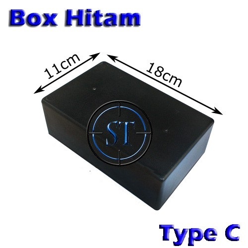 Box Hitam Plastik Type C 180x115x60 mm 18x11,5x6 Cm Box Casing Driver Case Kotak Plastik tebal Multi