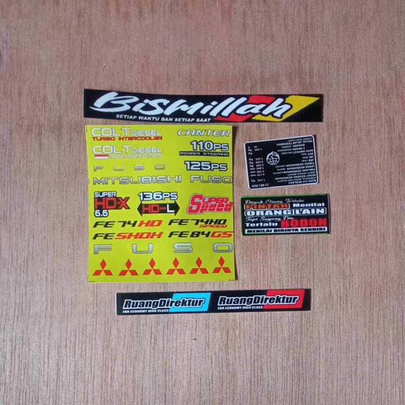 STIKER MINIATUR TRUK  CANTER SKALA 14