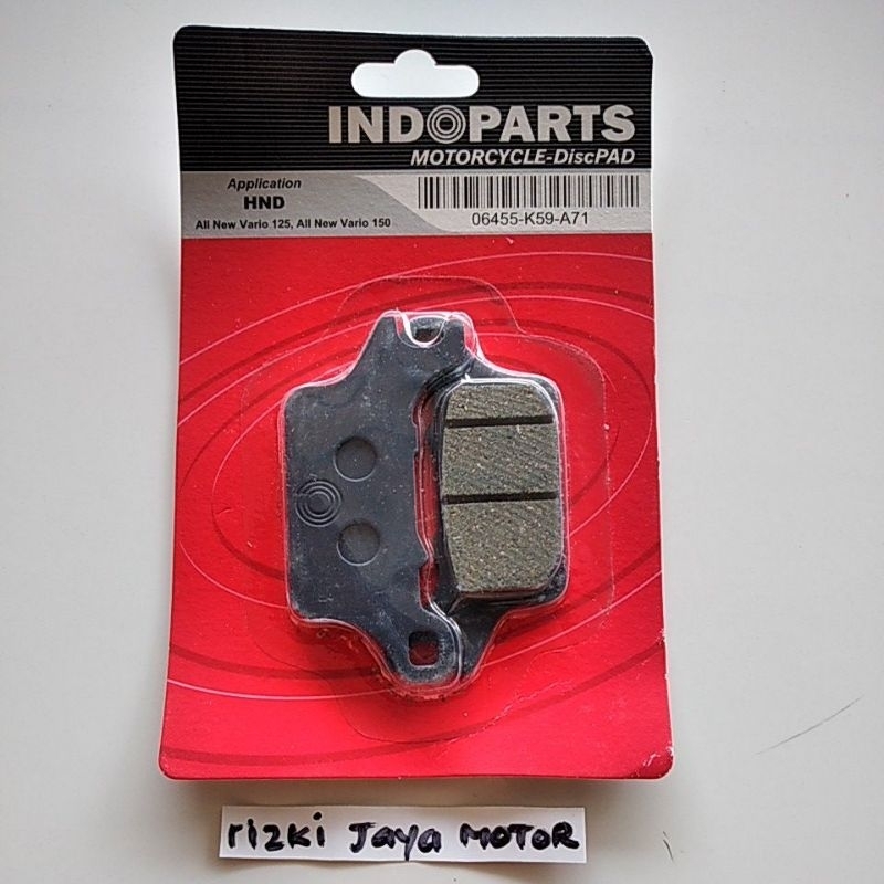 Dispad / kampas rem depan vario 125 150 terbaru 06455-K59-A71 asli INDOPARTS