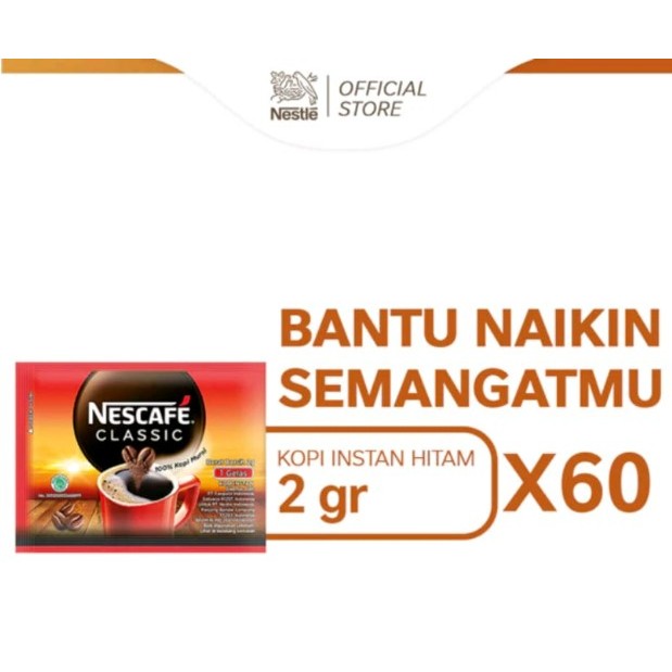 

NESCAFE Classic Kopi Instan Hitam 60 x 2g