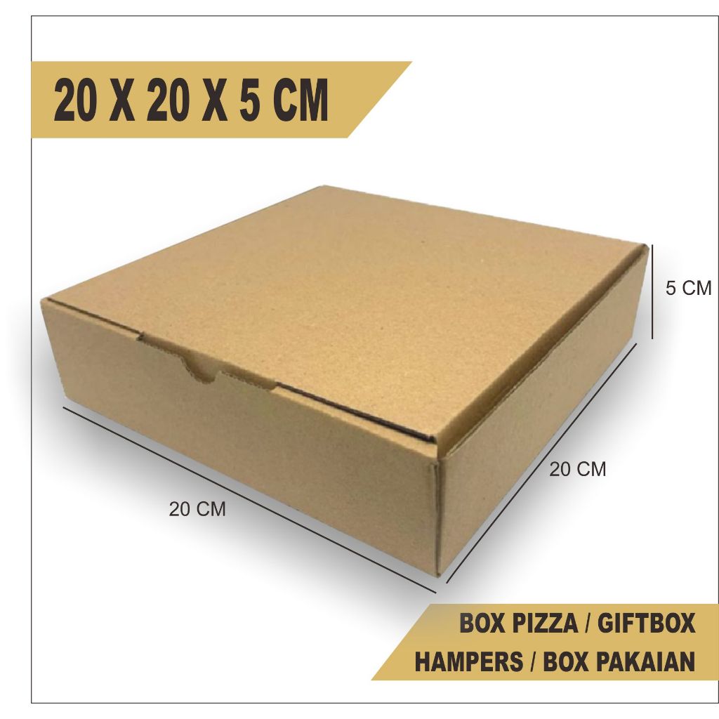 

Kardus 20x20x5 cm | dusbox kardus box dus packing giftbox box pizza