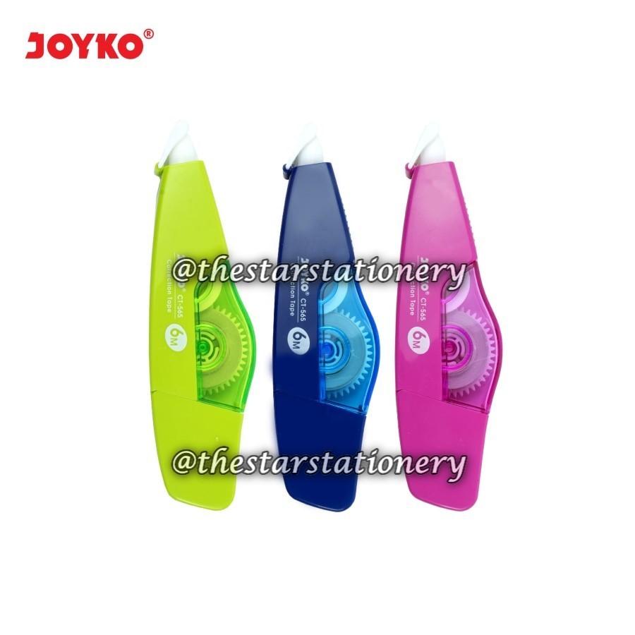 

(1 Biji) GROSIR Correction Tape Joyko CT-565 (6 M x 5 mm) / Pita Koreksi Joyko CT 565
