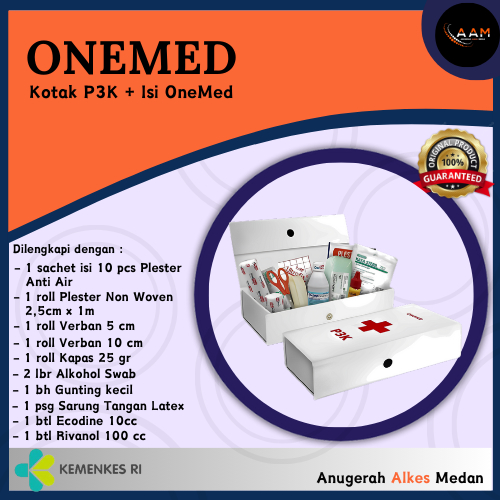 KOTAK P3K ONEMED DAN ISI/ KOTAK P3K MOBIL/ KOTAK PPPK