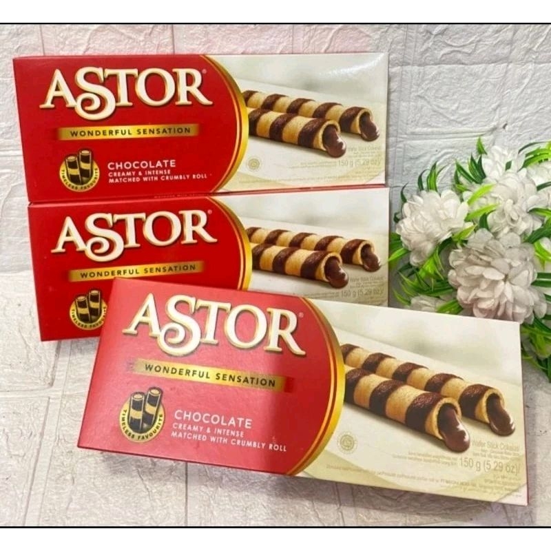 

Astor Double Chocolate 150 Gram | Astor Wafer Roll Double Cokelat 150 Gram | 1 Pack