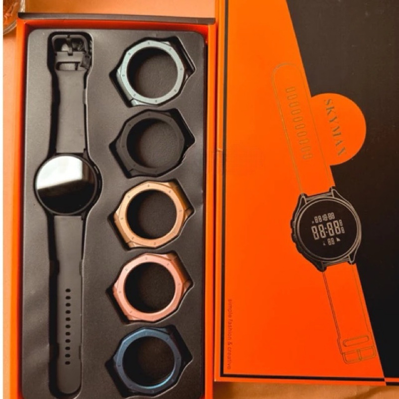 Jam Tangan Pria Wanita SKYMAX Original 1 Set Anti Air