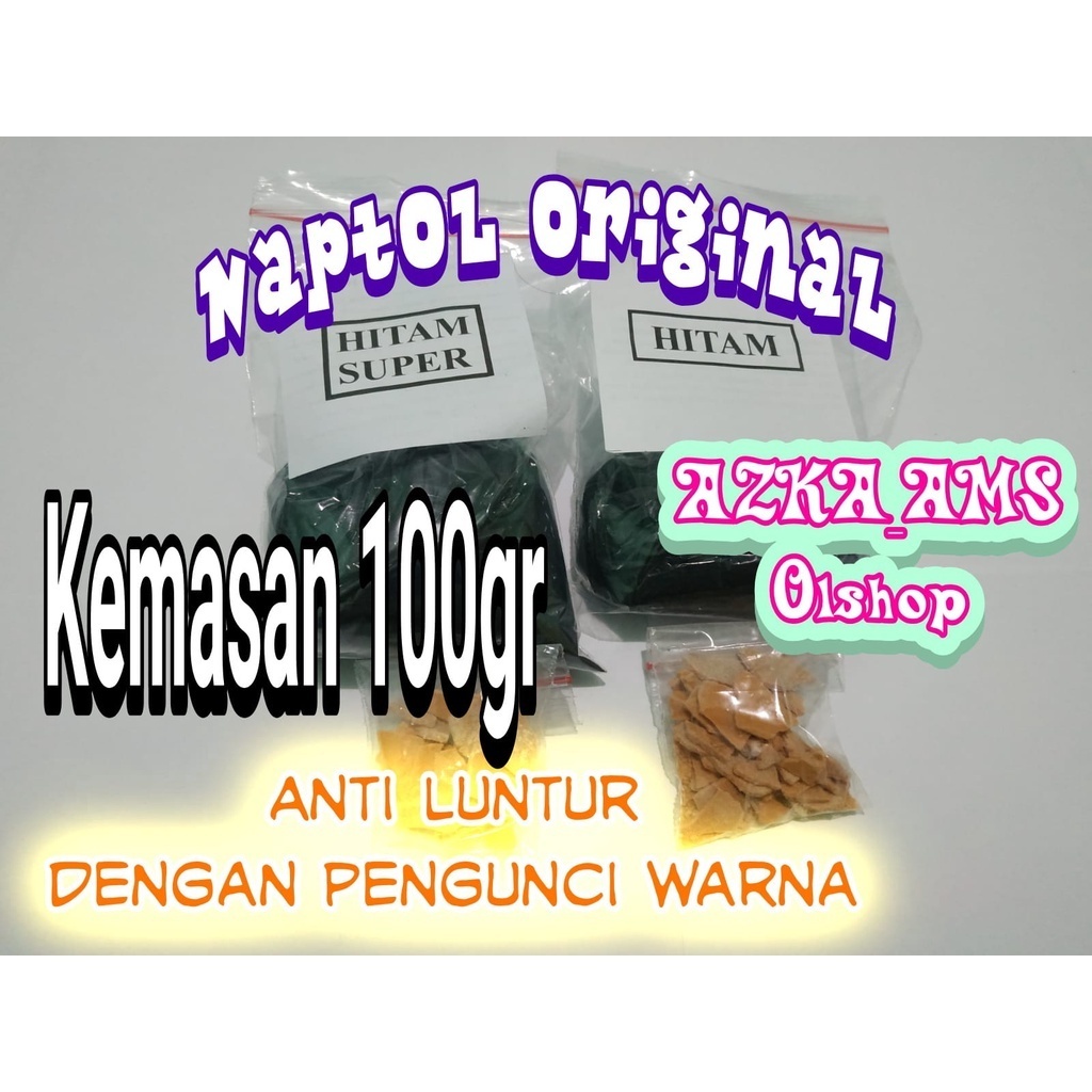NAPTOL ORIGINAL PEWARNA PAKAIAN JEANS / NAPTOL HITAM WANTEX PEWARNA PAKAIAN JEANS ASLI