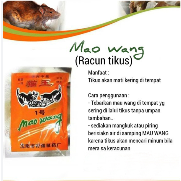 RACUN TIKUS MAO WANG PEMBASMI TIKUS HAMA RACUN TIKUS BUBUK MAO WANG