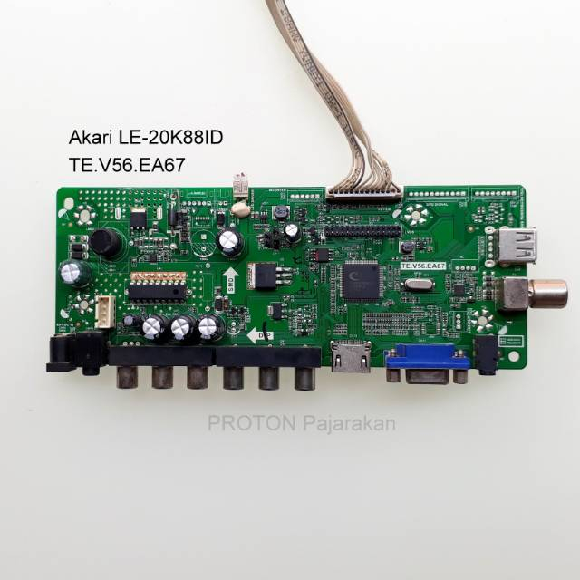 Mainboard LED TV universal TE.V56.EA67 Akari LE-20K88ID LE 20K88ID LE-20V89 20V89 . Matherboard LCD 