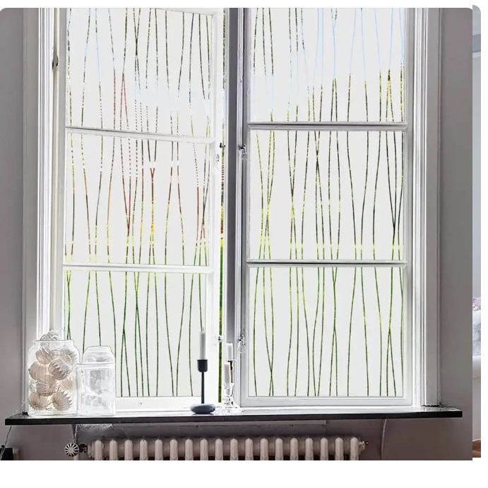 GJ - D020 SANBLAST STIKER KACA JENDELA 3D SANBLAST JENDELA STIKER KACA FILM STICKER SUNBLAST