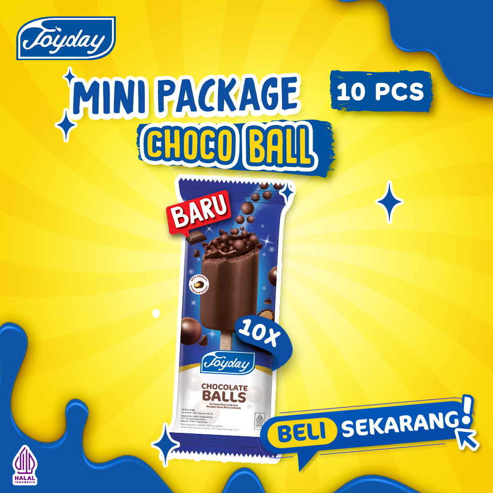 

Joyday Ice Cream Mini Package Choco Balls - 10pcs Es Krim Stick