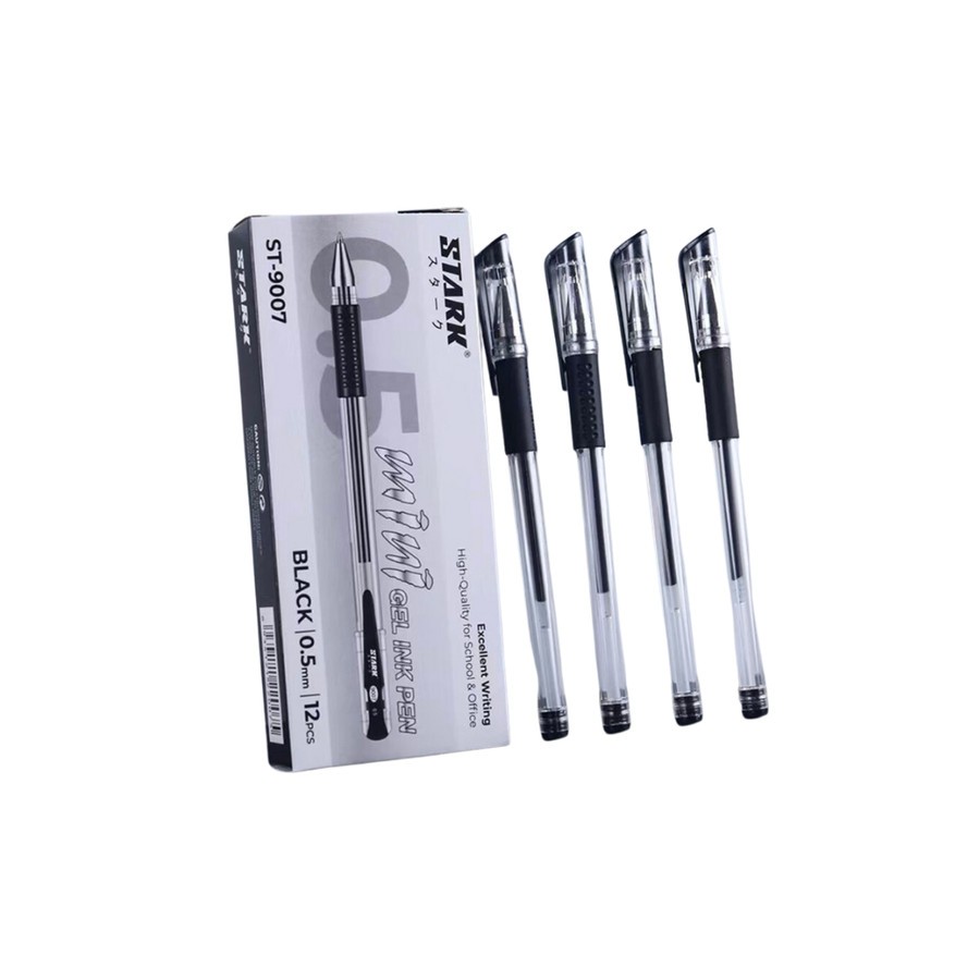 

Pulpen Bolpen Gel Stark ST-9007 0.5 mm , Gel Pen Murah 1 Lusin 12 Pcs