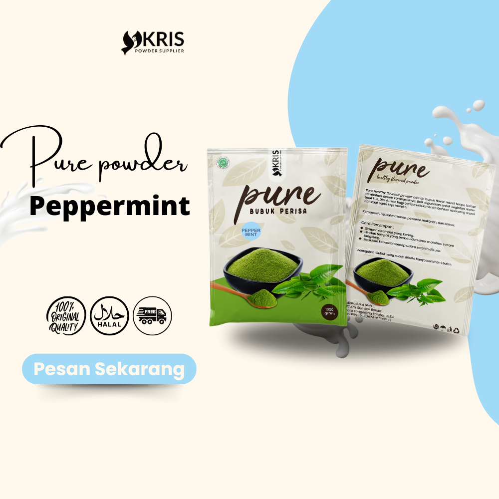 

Bubuk Perisa Makanan Peppermint, Strawberry, Banana 50gr - Pure Powder