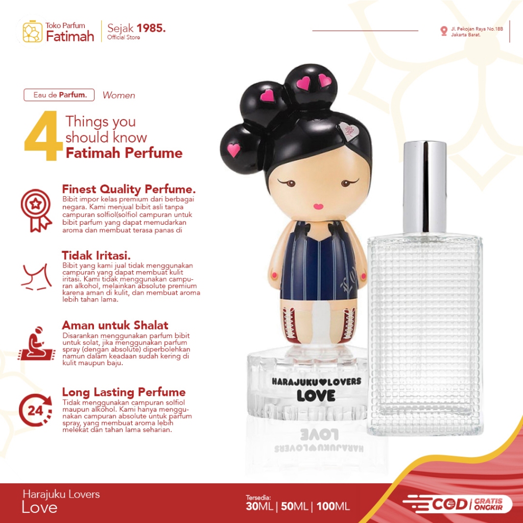 Parfum Perfume Harajuku lovers Botol Spray 30 50 100 ML women - 30ML
