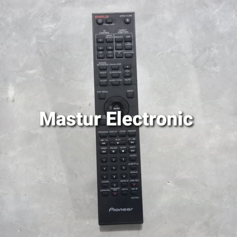 REMOTE REMOT DVD HOME THEATER PIONEER AXD7653 ORIGINAL