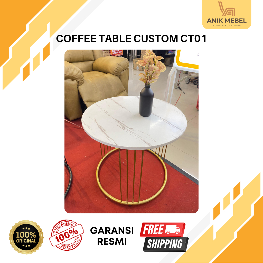 Coffee table / meja tamu minimalis CT01 custom - Anik Mebel & Elektronik Furniture Purwodadi Groboga